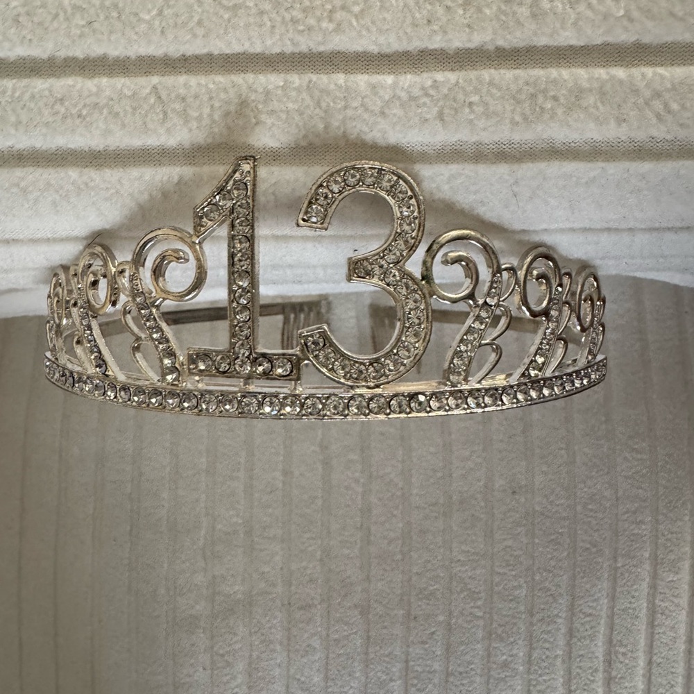 Silver 13th Birthday Crown/Tiara